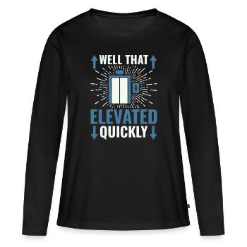 Elevator Mechanic - Aufzug Fahrstuhl Aufzugmonteur - Women's Premium Organic Long Sleeve Shirt - black - Front - Julia (174cm)