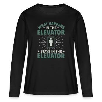 Elevator Mechanic - Aufzug Fahrstuhl Aufzugmonteur - Women's Premium Organic Long Sleeve Shirt - black - Front - Julia (174cm)