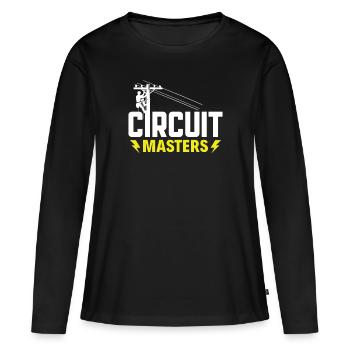 Circuit Masters - Elektroinstallateur - Frauen Premium Bio Langarmshirt - Schwarz - Vorne - Julia (174cm)