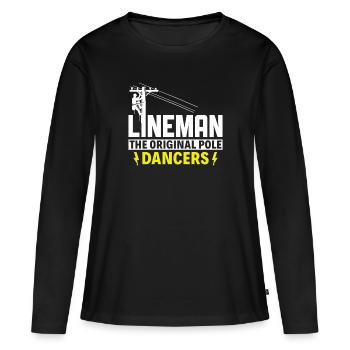 Lineman the Original Pole Dancers - - Frauen Premium Bio Langarmshirt - Schwarz - Vorne - Julia (174cm)