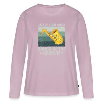 Jazz up your Moves Dance in the Groove - Jazz - Women's Premium Organic Long Sleeve Shirt - dusky pink - Front - Julia (174cm)