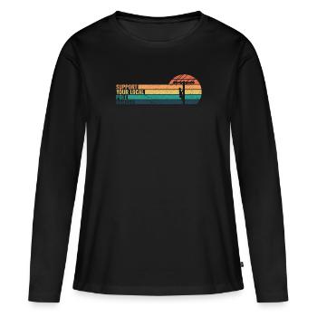 Support Your Local Pole Dancer - - Women's Premium Organic Long Sleeve Shirt - black - Front - Julia (174cm)