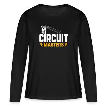 Circuit Masters - Elektroinstallateur - Frauen Premium Bio Langarmshirt - Schwarz - Vorne - Julia (174cm)