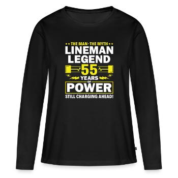 Lineman Legend - Celebrating 55 Years of Power! - Women's Premium Organic Long Sleeve Shirt - black - Front - Julia (174cm)