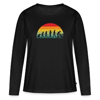 Retro Evolution Mechanic - Mechatronics Technician - Women's Premium Organic Long Sleeve Shirt - black - Front - Julia (174cm)