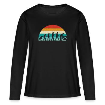 Retro Evolution Mechanic - Mechatronics Technician - Women's Premium Organic Long Sleeve Shirt - black - Front - Julia (174cm)