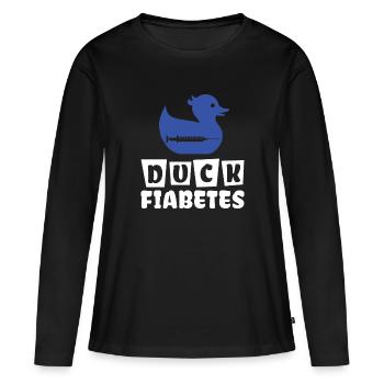 Sensibilisation au diabète - Diabète diabétique de type 1 - T-shirt manches longues Premium bio Femme - noir - Devant - Julia (174cm)