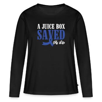 A Juice Box Saved My Life - Diabetes Diabetics - Women's Premium Organic Long Sleeve Shirt - black - Front - Julia (174cm)