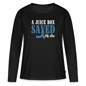 A Juice Box Saved My Life - Diabetes Diabetics - Women's Premium Organic Long Sleeve Shirt - black - Front - Julia (174cm)