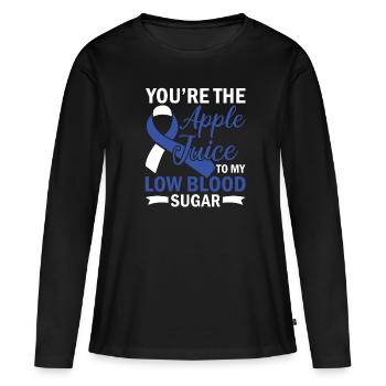 Sorry You're Not My Type - Diabetes Awareness - Women's Premium Organic Long Sleeve Shirt - black - Front - Julia (174cm)