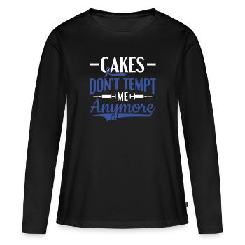 Cakes Don't Tempt Me Anymore - Diabetic Type 1 - Women's Premium Organic Long Sleeve Shirt - black - Front - Julia (174cm)