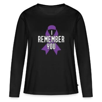 I Remember You - Alzheimer's Dementia - Women's Premium Organic Long Sleeve Shirt - black - Front - Julia (174cm)