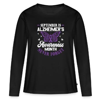 September is Azheimer's Awareness Month - - Women's Premium Organic Long Sleeve Shirt - black - Front - Julia (174cm)