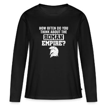 Penser l’Empire romain - Römisches Reich - T-shirt manches longues Premium bio Femme - noir - Devant - Julia (174cm)