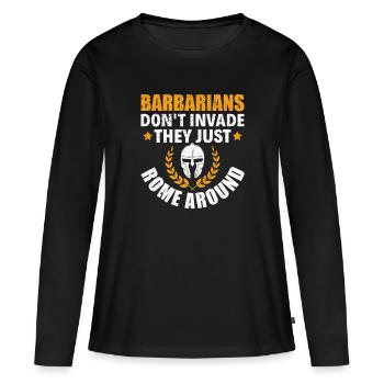 Barbares Rome Autour - Empire Romain - T-shirt manches longues Premium bio Femme - noir - Devant - Julia (174cm)