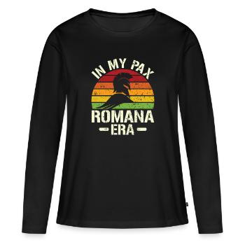 In My Pax Romana Era - Roman Empire - Women's Premium Organic Long Sleeve Shirt - black - Front - Julia (174cm)
