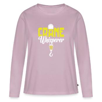 Crane Whisperer - Lustiges Kranfahrer - Frauen Premium Bio Langarmshirt - Altrosa - Vorne - Julia (174cm)