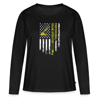 Professional Crane Operator - Funny Crane Operator - Women's Premium Organic Long Sleeve Shirt - black - Front - Julia (174cm)