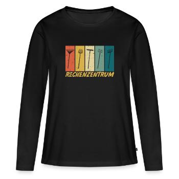 Rechenzentrum Gärtner Rechen Geschenk - Frauen Premium Bio Langarmshirt - Schwarz - Vorne - Julia (174cm)