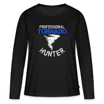 Storm Chaser Dad - Storm Chasing Tornados - Frauen Premium Bio Langarmshirt - Schwarz - Vorne - Julia (174cm)