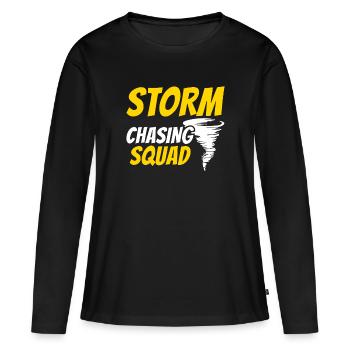 Storm Chaser Dad - Storm Chasing Tornadoes - Women's Premium Organic Long Sleeve Shirt - black - Front - Julia (174cm)
