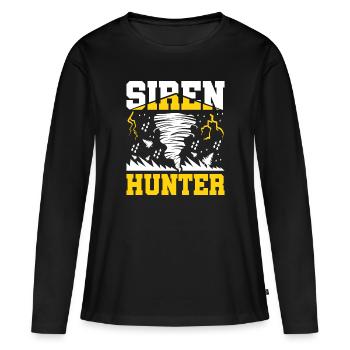Storm Chaser Dad - Storm Chasing Tornados - Frauen Premium Bio Langarmshirt - Schwarz - Vorne - Julia (174cm)
