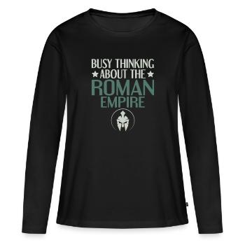Penser l’Empire romain - Römisches Reich - T-shirt manches longues Premium bio Femme - noir - Devant - Julia (174cm)