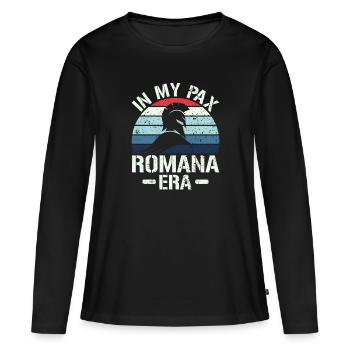 In My Pax Romana Era - Roman Empire - Women's Premium Organic Long Sleeve Shirt - black - Front - Julia (174cm)