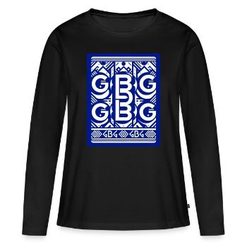 Bleu Blanc GBG - T-shirt manches longues Premium bio Femme - noir - Devant - Julia (174cm)