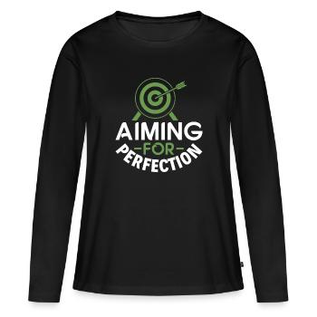 Aiming for Perfection - Archer Bow - Women's Premium Organic Long Sleeve Shirt - black - Front - Julia (174cm)
