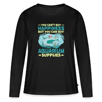You Can't Buy Happiness But Supplies - - Women's Premium Organic Long Sleeve Shirt - black - Front - Julia (174cm)