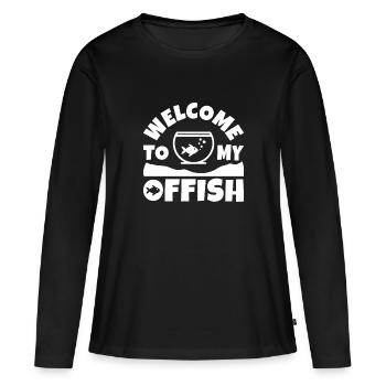 Welcome To My Offish - Aquascaping Aquarium - Women's Premium Organic Long Sleeve Shirt - black - Front - Julia (174cm)