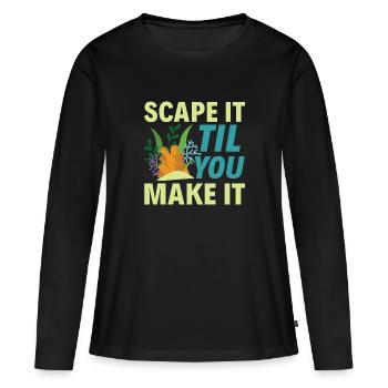 Scape It Til You Make It - Aquascaping Aquarium - Women's Premium Organic Long Sleeve Shirt - black - Front - Julia (174cm)