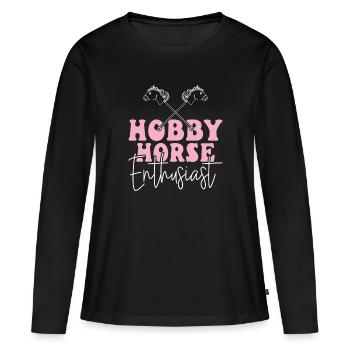 Hobby Horsing Enthusiast - Hobby Horse - Women's Premium Organic Long Sleeve Shirt - black - Front - Julia (174cm)