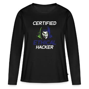 Certified Ethical Hacker - Ethical Hacker - Frauen Premium Bio Langarmshirt - Schwarz - Vorne - Julia (174cm)