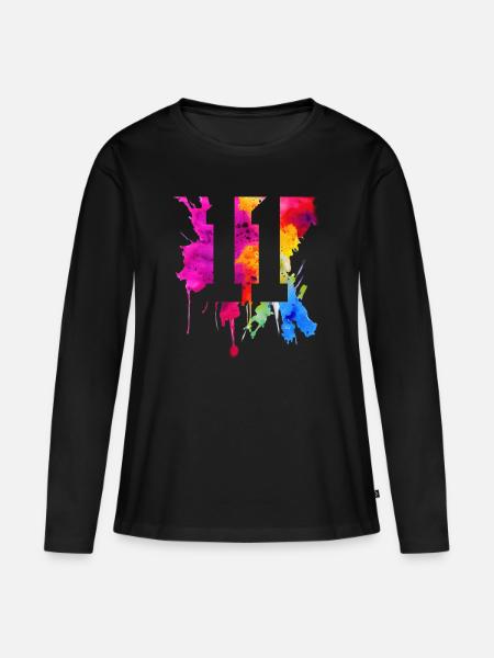 11 JAHRE 11. GEBURTSTAG - Frauen Premium Bio Langarmshirt - Schwarz