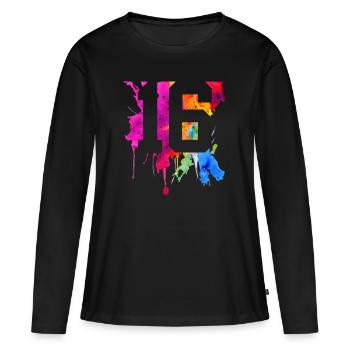 16 ANS 16E ANNIVERSAIRE - T-shirt manches longues Premium bio Femme - noir - Devant - Julia (174cm)