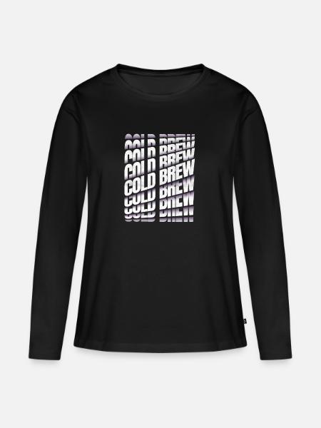 Cold Brew Kaffee - Frauen Premium Bio Langarmshirt - Schwarz