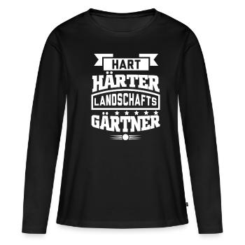 Hart Härter Landschaftsgärtner Garten Gärtner - Frauen Premium Bio Langarmshirt - Schwarz - Vorne - Julia (174cm)