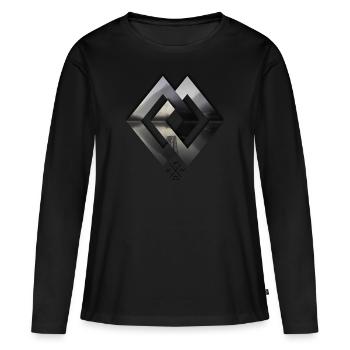 Raute, Berchtesgaden, Hintersee, brouillard matinal - T-shirt manches longues Premium bio Femme - noir - Devant - Julia (174cm)