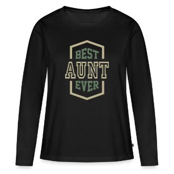 Best Aunt Ever - Women's Premium Organic Long Sleeve Shirt - black - Front - Julia (174cm)
