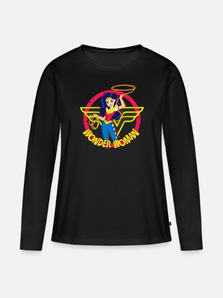DC Super Hero Girls Wonder Woman Magic Lasso - Women's Premium Organic Long Sleeve Shirt - black