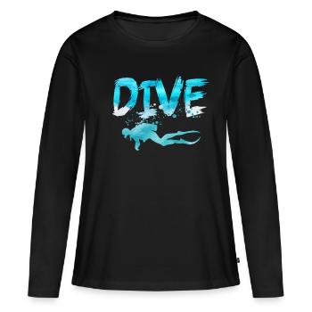 Diver Dive Divemaster Diving Diver Sea - T-shirt manches longues Premium bio Femme - noir - Devant - Julia (174cm)