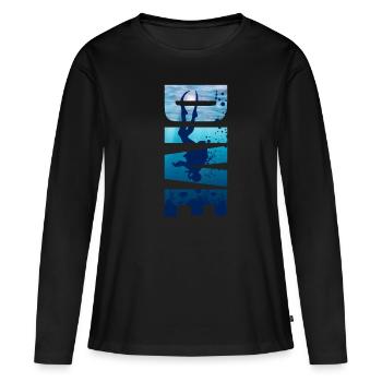 Diver Dive Divemaster Diving Diver Sea - T-shirt manches longues Premium bio Femme - noir - Devant - Julia (174cm)