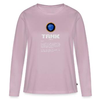 Conception drôle de bobine de réservoir RPG MMO MMORPG - T-shirt manches longues Premium bio Femme - rose poudré - Devant - Julia (174cm)