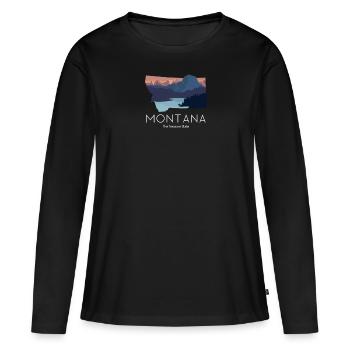 Montana Proud State Motto The Treasure State - T-shirt manches longues Premium bio Femme - noir - Devant - Julia (174cm)