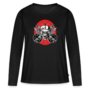 Rockabilly Guitar Rock and roll Musique Rockers - T-shirt manches longues Premium bio Femme - noir - Devant - Julia (174cm)