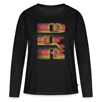 RDA - T-shirt manches longues Premium bio Femme - noir - Devant - Julia (174cm)