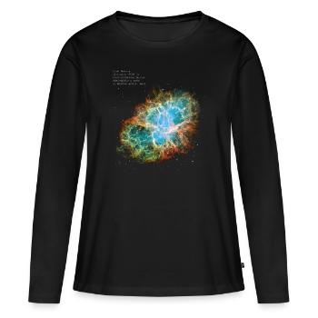 Crab Nebula - Women's Premium Organic Long Sleeve Shirt - black - Front - Julia (174cm)