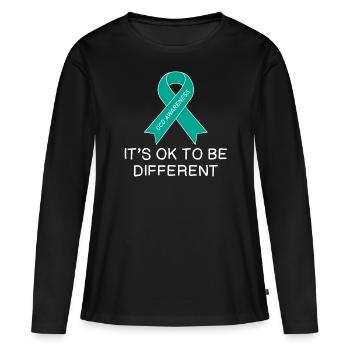 Différents trouble obsessionnel-compulsif TOC - T-shirt manches longues Premium bio Femme - noir - Devant - Julia (174cm)